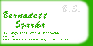 bernadett szarka business card